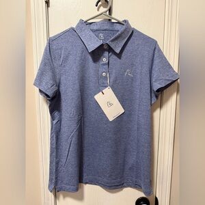 Rhoback Heathered Blue Girls' Polo